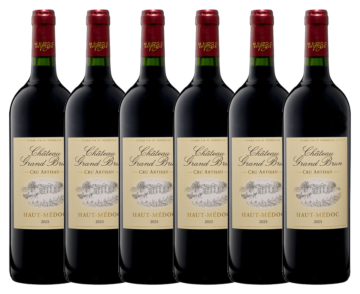 Six bouteilles de Château Grand Brun Haut-Médoc 2023